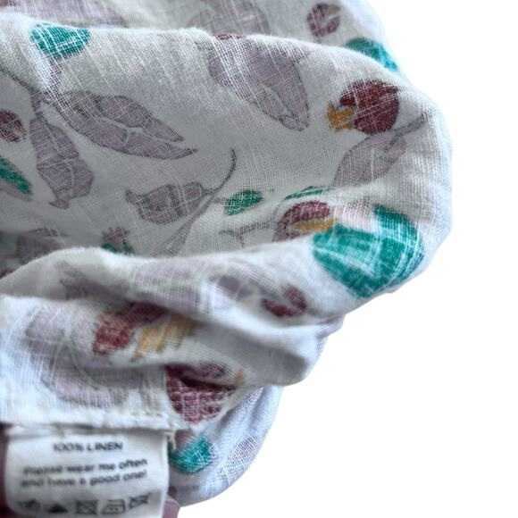 Oeuf Girls Floral Linen Summer Romper Size 18 months Flaw - Picture 7 of 7